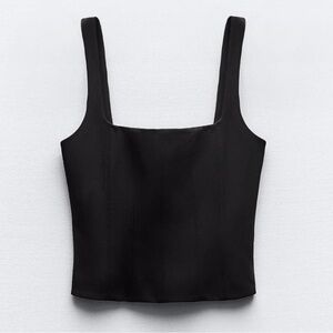 Black structured corset Zara
